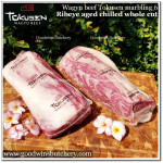 Beef RIBEYE Scotch-Fillet Cube-Roll AGED BY GOODWINS 2-3 weeks WAGYU TOKUSEN marbling <=6 chilled whole cut +/- 4.5kg (price/kg) PREORDER 5-14 days notice